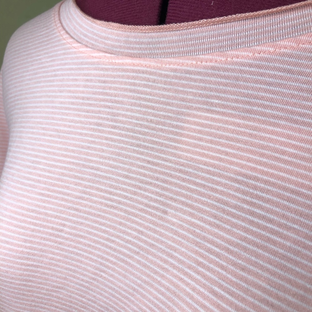 A loves A Pink and White Stripe T shirt